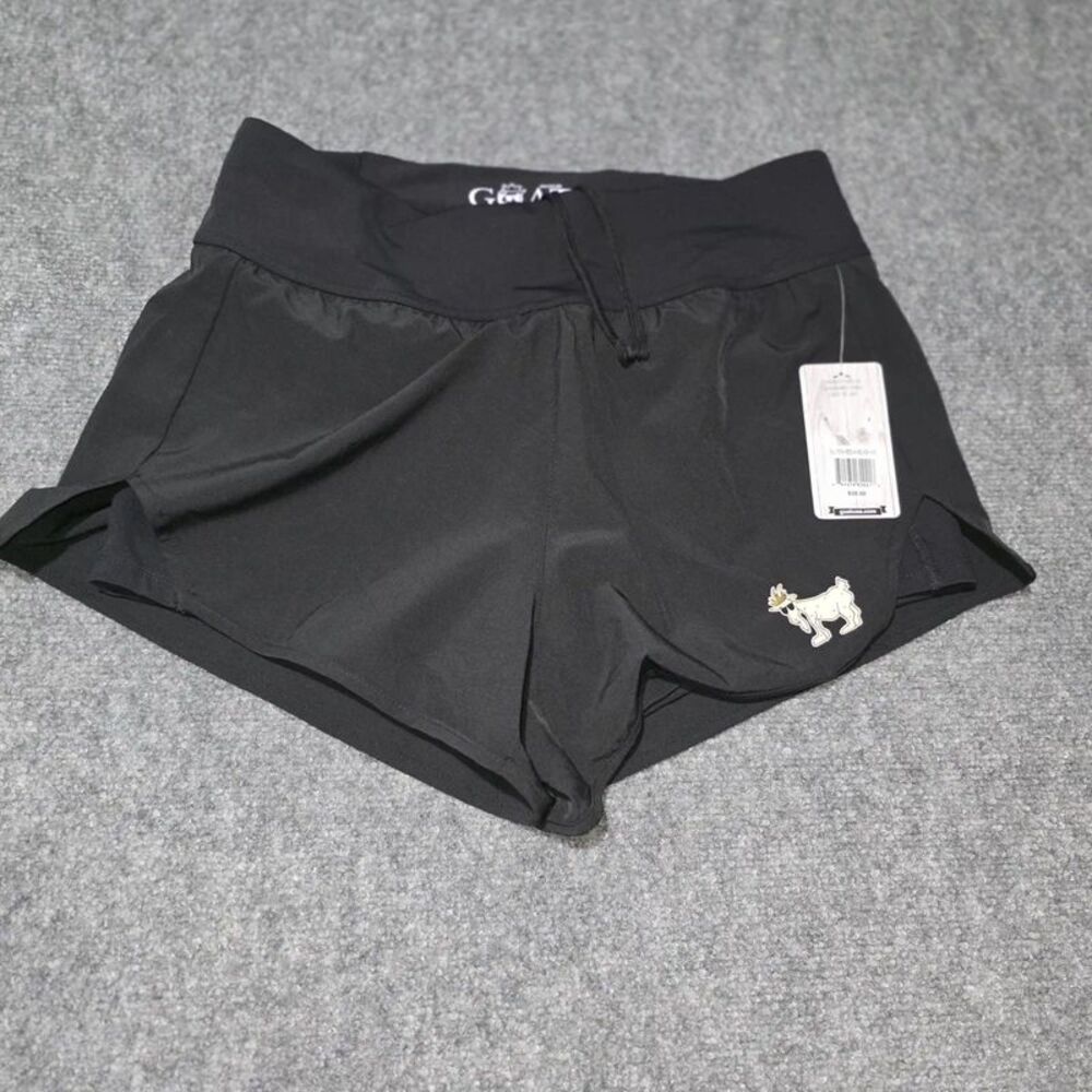 GOAT USA Women's Black Lined Athletic Running Shorts